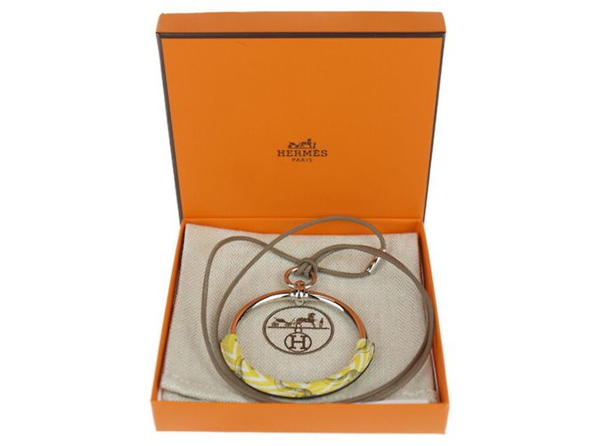 Hermès Collar Hermes Loop Della Cavalleria Plata Amarillo - vista 9