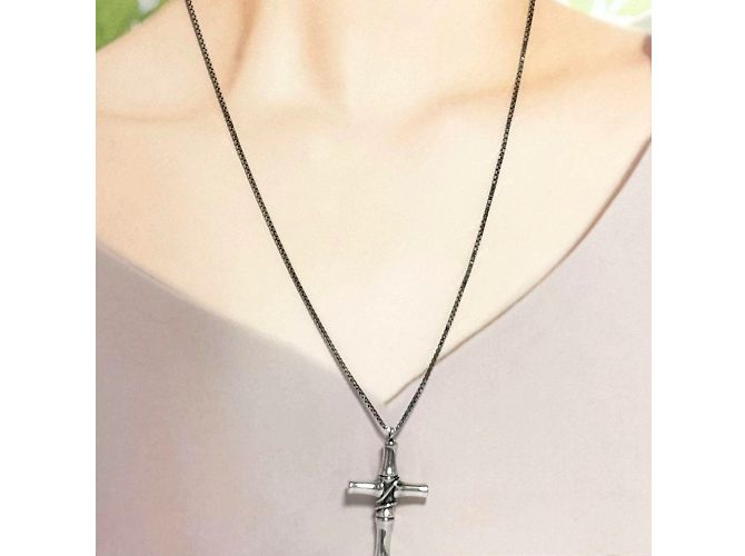 Collar Péndulo Cruz de Bambú para Hombre Gucci - vista 10