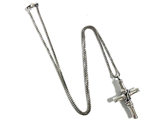 Collar Péndulo Cruz de Bambú para Hombre Gucci - vista 3