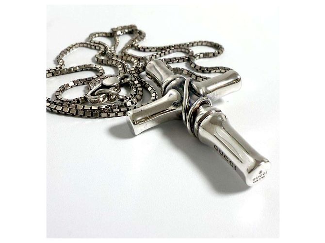 Collar Péndulo Cruz de Bambú para Hombre Gucci - vista 5