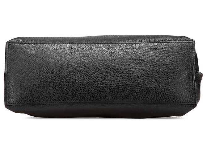 Borsa satchel Gucci Black Medium Calfskin Bamboo Daily Nero - vista 3