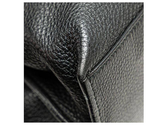 Borsa satchel Gucci Black Medium Calfskin Bamboo Daily Nero - vista 7