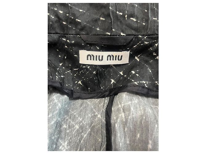 Miu Miu abstract pattern jacket Black - view 10