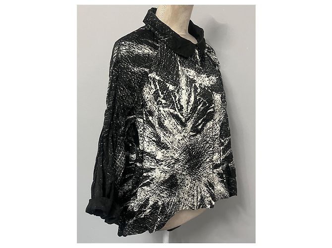 Miu Miu abstract pattern jacket Black - view 3