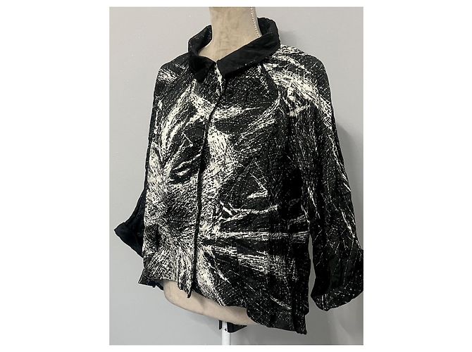 Miu Miu abstract pattern jacket Black - view 4
