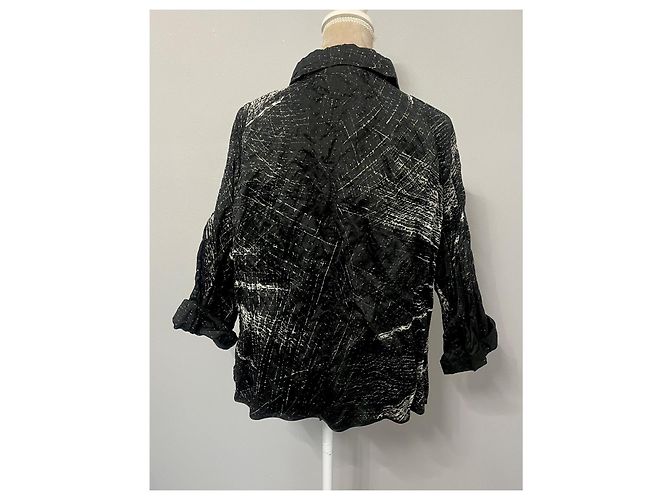 Miu Miu abstract pattern jacket Black - view 7