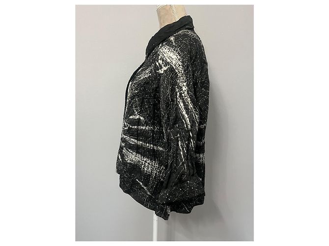 Miu Miu abstract pattern jacket Black - view 8