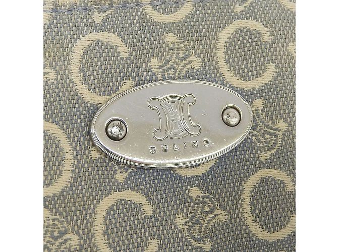 Céline Celine Macadam Pattern Triomphe Chain Schultertasche Hellblau - Ansicht 6