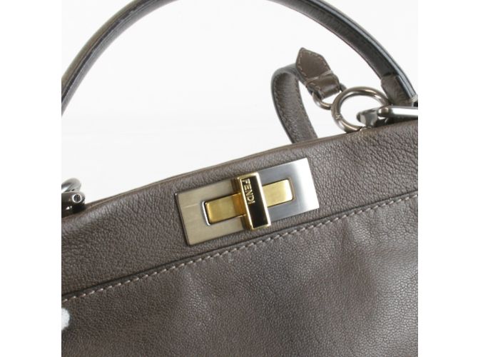Borsa Fendi Peekaboo 2way Marrone - vista 7