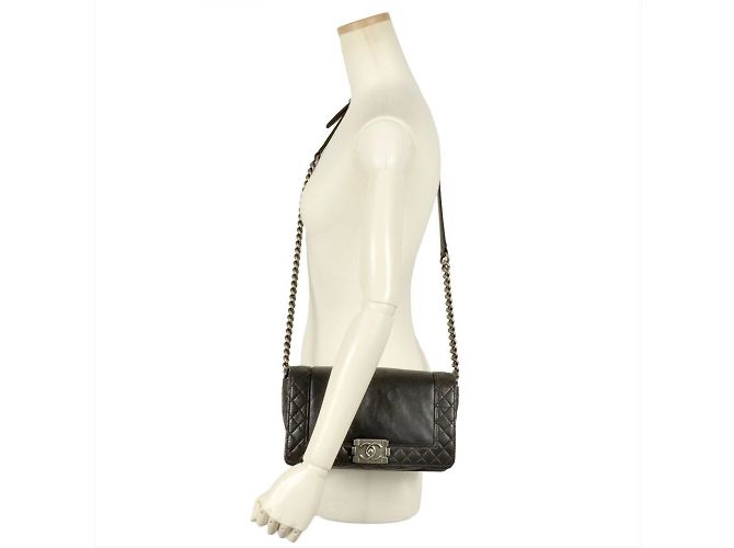 Borsa a Spalla Chanel Boy Nero - vista 9