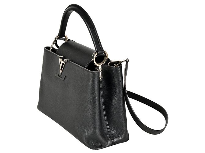 Borsa Louis Vuitton Capucines MM Nero - vista 2