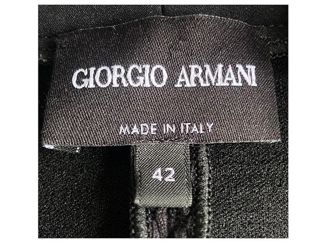 Giacca nera in waffle con zip frontale Giorgio Armani Nero - vista 5