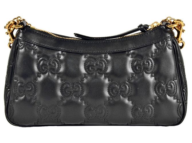 Borsa a Spalla Gucci GG Matelassé Nero - vista 3