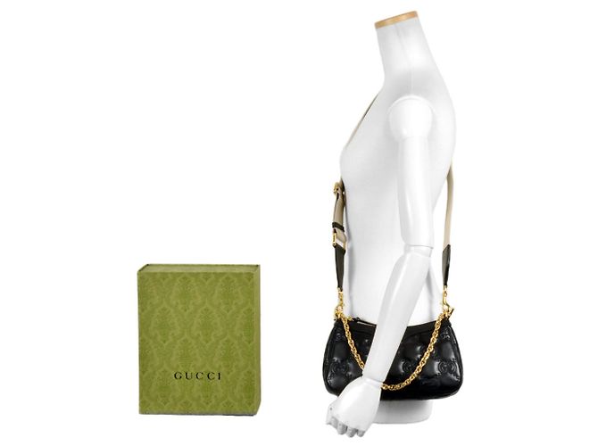 Borsa a Spalla Gucci GG Matelassé Nero - vista 7
