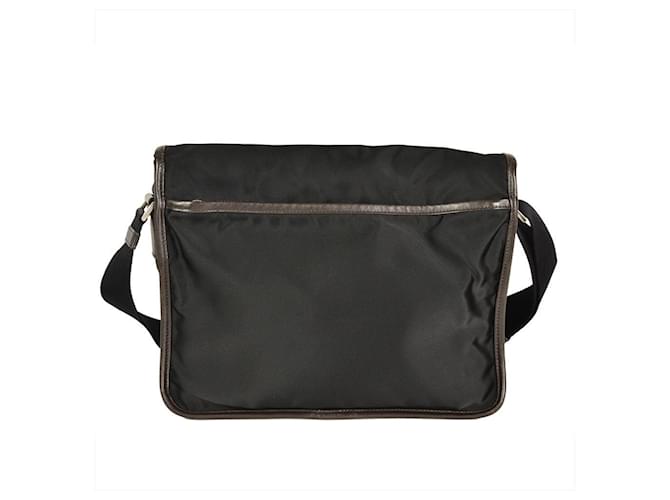 Borsa a spalla in nylon nero Prada - vista 3