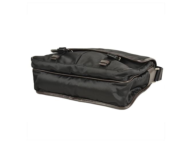 Borsa a spalla in nylon nero Prada - vista 4