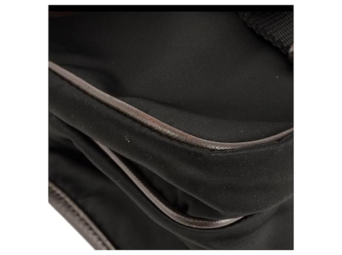 Borsa a spalla in nylon nero Prada - vista 5