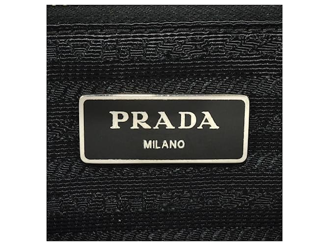 Borsa a spalla in nylon nero Prada - vista 8
