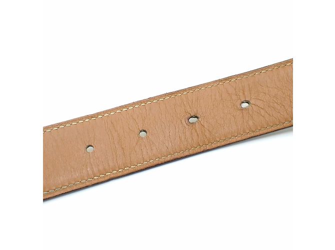 Herrenledergürtel Constance von Hermès Braun Weiß - Ansicht 3