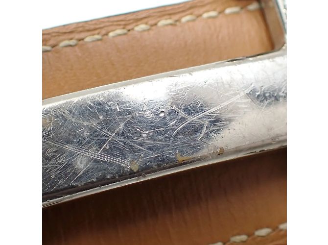 Herrenledergürtel Constance von Hermès Braun Weiß - Ansicht 8