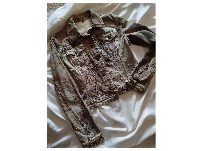 Roberto Cavalli Jeansjacke Beige - Ansicht 2