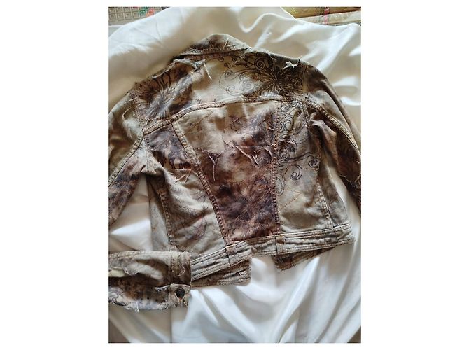 Roberto Cavalli Jeansjacke Beige - Ansicht 3