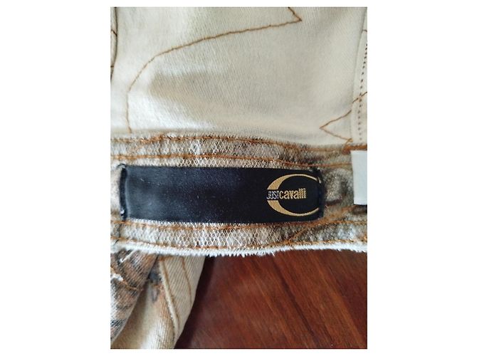 Roberto Cavalli Jeansjacke Beige - Ansicht 4