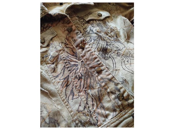 Roberto Cavalli Jeansjacke Beige - Ansicht 6