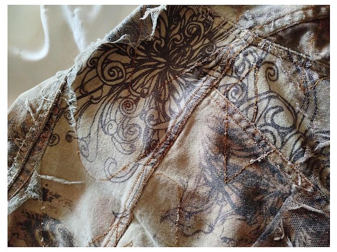 Roberto Cavalli Jeansjacke Beige - Ansicht 7