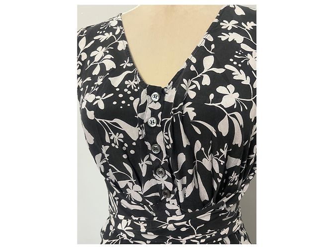 Vestido de seda con estampado floral Marella Max Mara Negro - vista 5