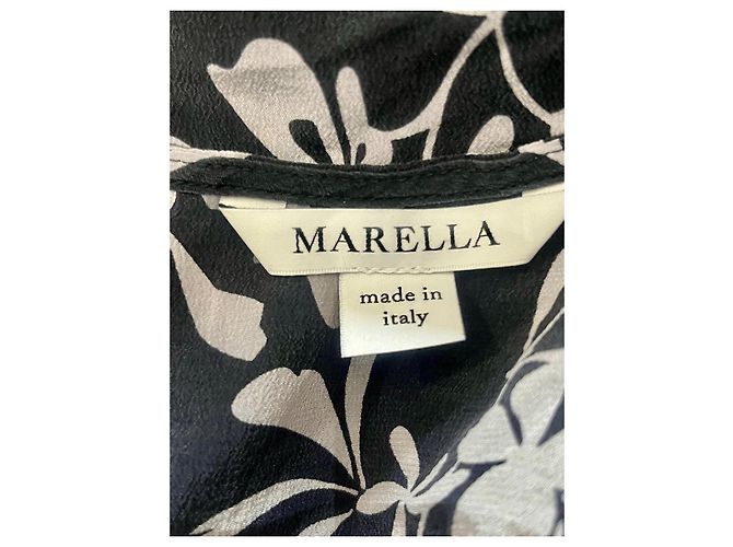 Vestido de seda con estampado floral Marella Max Mara Negro - vista 7