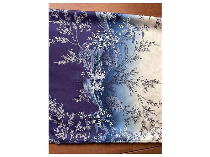 Autre Marque Kimono Souen de seda y algodón blanco azul Azul claro - vista 5