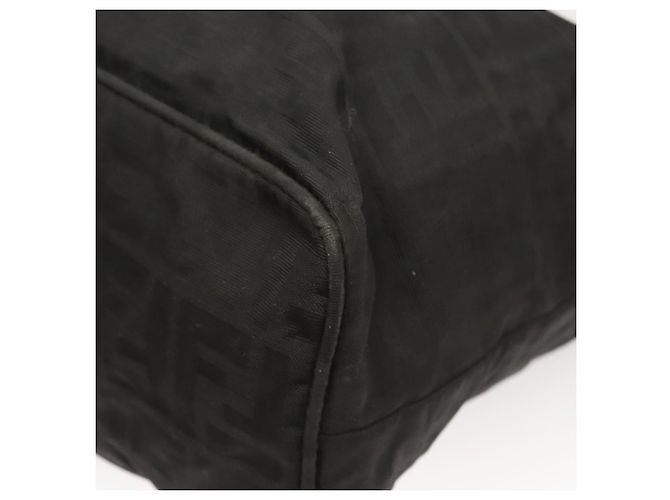 FENDI Zucca Canvas Tote Bag aus Nylon Schwarz Silber Authentisch am8389 - Ansicht 13