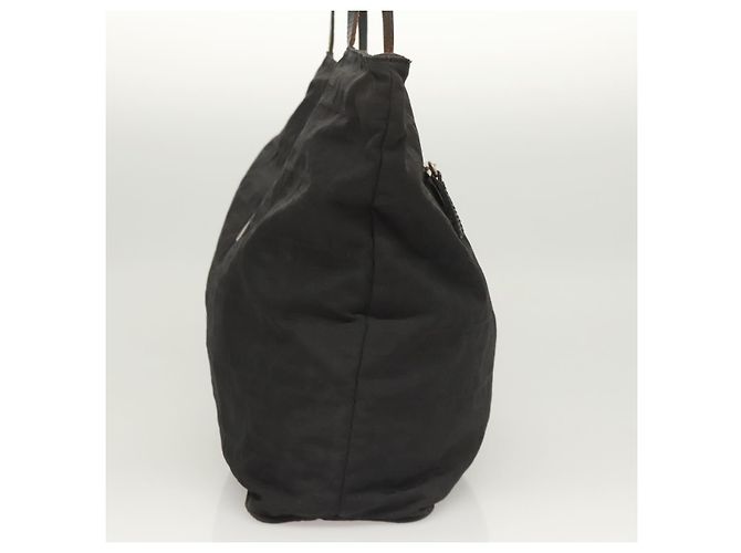 FENDI Zucca Canvas Tote Bag aus Nylon Schwarz Silber Authentisch am8389 - Ansicht 4