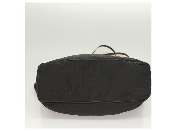 FENDI Zucca Canvas Tote Bag aus Nylon Schwarz Silber Authentisch am8389 - Ansicht 9