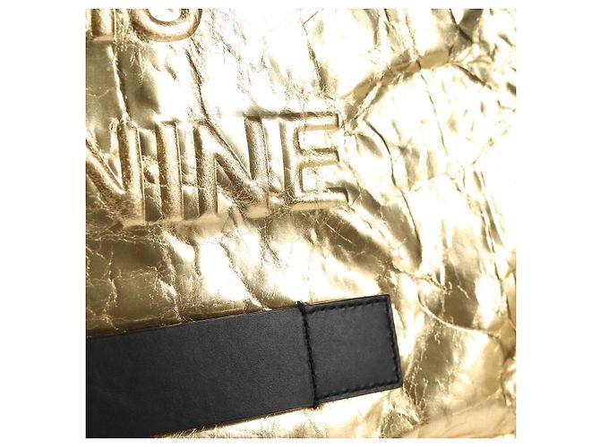Borsa Clutch in Pelle Oro CC Auth 123083V di CHANEL D'oro - vista 13