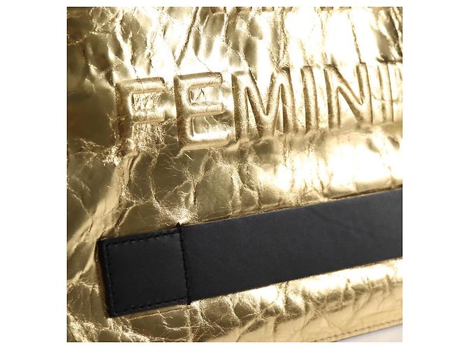Borsa Clutch in Pelle Oro CC Auth 123083V di CHANEL D'oro - vista 14