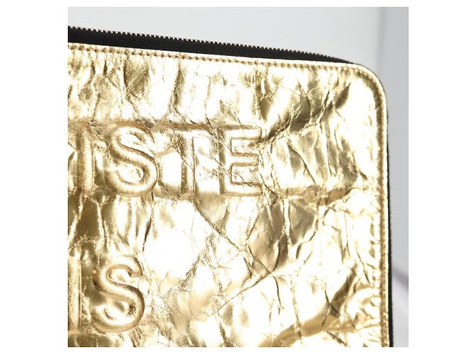 Borsa Clutch in Pelle Oro CC Auth 123083V di CHANEL D'oro - vista 15