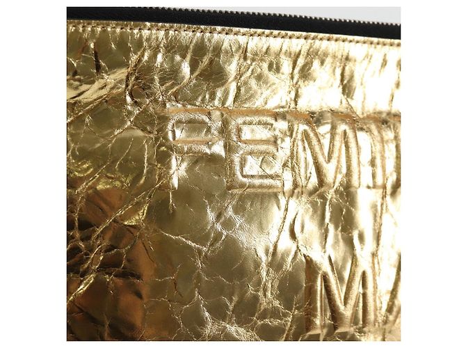 Borsa Clutch in Pelle Oro CC Auth 123083V di CHANEL D'oro - vista 16