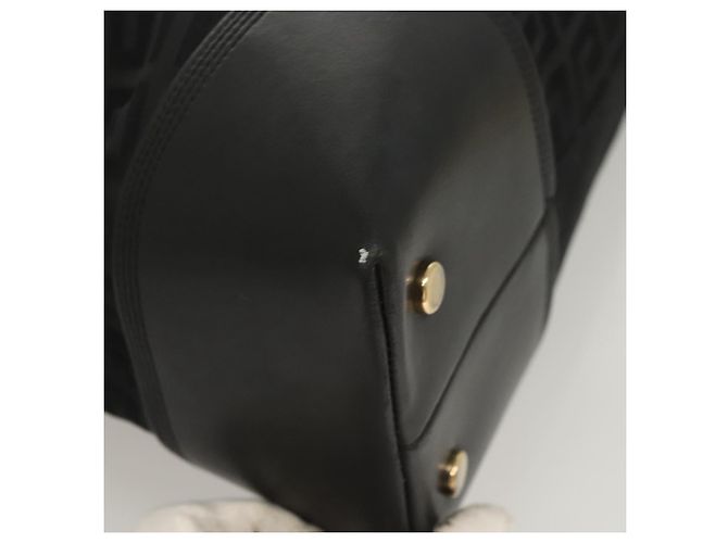 Borsa Tote GIVENCHY in tela nera e oro Auth am8454 Nero D'oro - vista 10