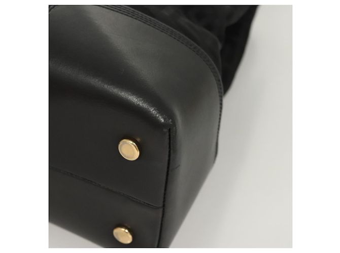 Borsa Tote GIVENCHY in tela nera e oro Auth am8454 Nero D'oro - vista 11