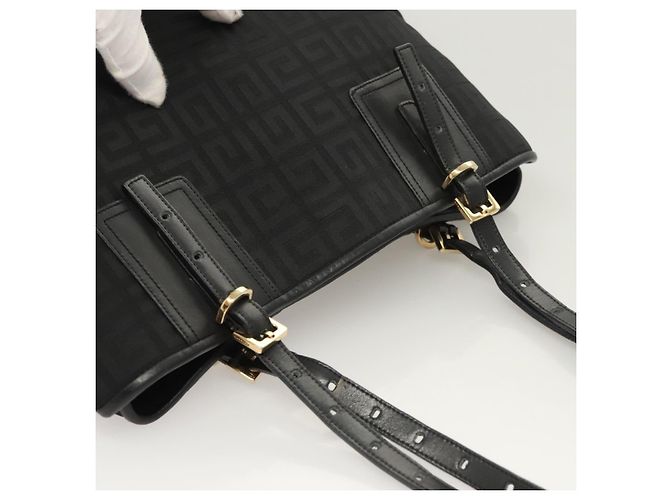 Borsa Tote GIVENCHY in tela nera e oro Auth am8454 Nero D'oro - vista 6