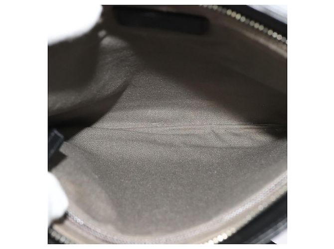 Borsa a spalla Salvatore Ferragamo in pelle nera argento autentica BA2153 Nero - vista 15