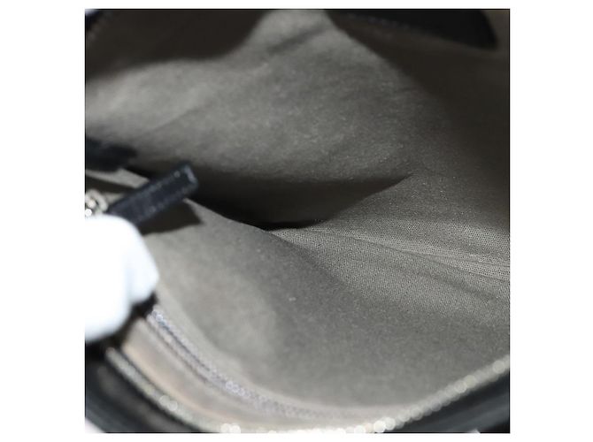 Borsa a spalla Salvatore Ferragamo in pelle nera argento autentica BA2153 Nero - vista 17