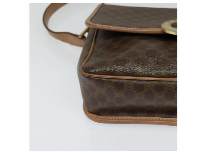 Céline CELINE Macadam Canvas Schultertasche, PVC-Leder, braun, gold, authentisch, MX424 Golden - Ansicht 10