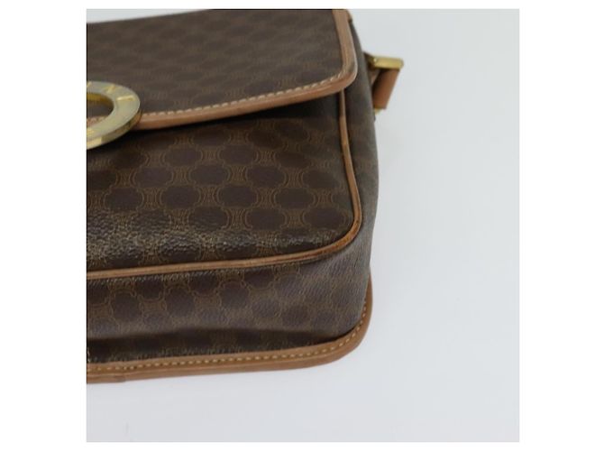 Céline CELINE Macadam Canvas Schultertasche, PVC-Leder, braun, gold, authentisch, MX424 Golden - Ansicht 11
