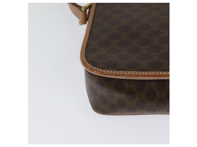 Céline CELINE Macadam Canvas Schultertasche, PVC-Leder, braun, gold, authentisch, MX424 Golden - Ansicht 12
