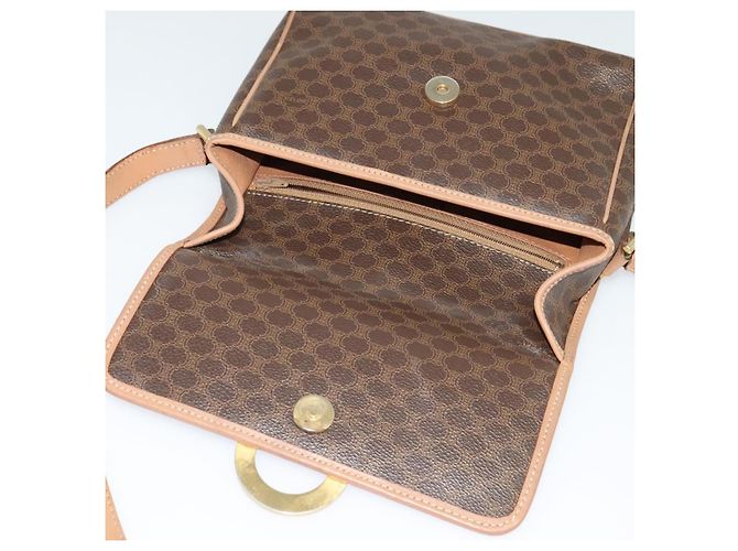 Céline CELINE Macadam Canvas Schultertasche, PVC-Leder, braun, gold, authentisch, MX424 Golden - Ansicht 15