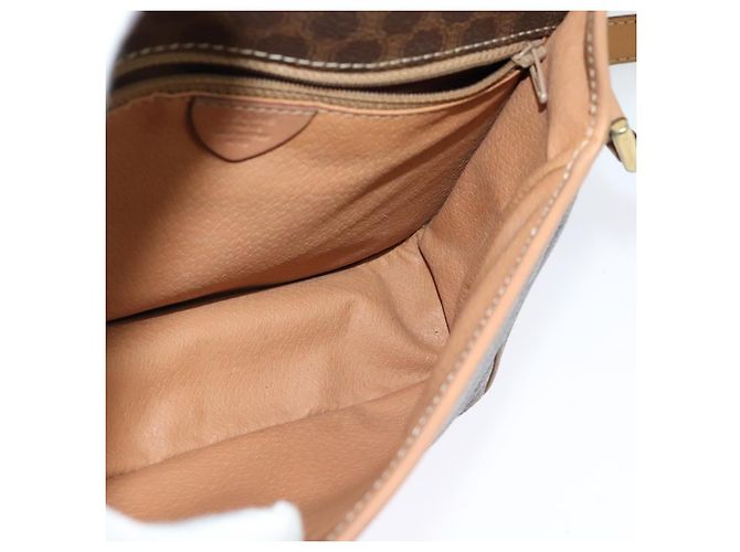 Céline CELINE Macadam Canvas Schultertasche, PVC-Leder, braun, gold, authentisch, MX424 Golden - Ansicht 18