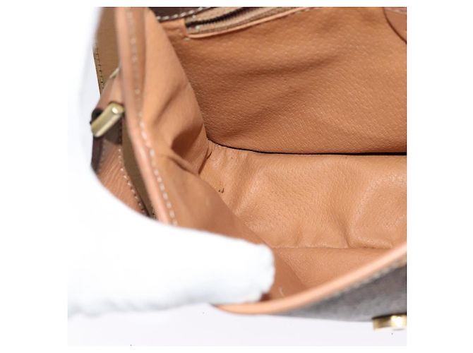 Céline CELINE Macadam Canvas Schultertasche, PVC-Leder, braun, gold, authentisch, MX424 Golden - Ansicht 19